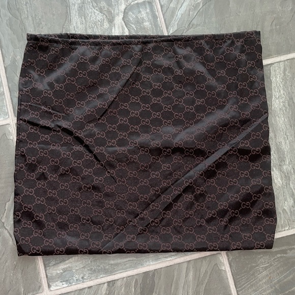 Gucci Handbags - AUTHENTIC GUCCI Brown Silk Dust Bag Monogrammed Large Size